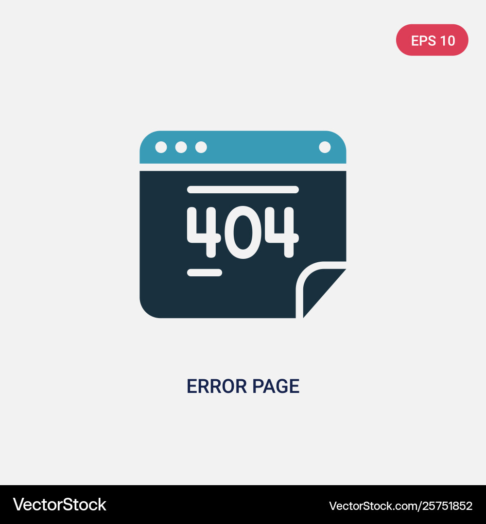 Two color error page icon from user interface Two color error page icon from user interface vector image