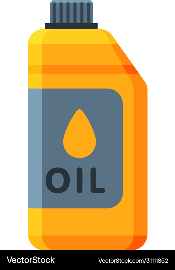 Yellow oil fuel plastic canister for gasoline Yellow oil fuel plastic canister for gasoline vector image
