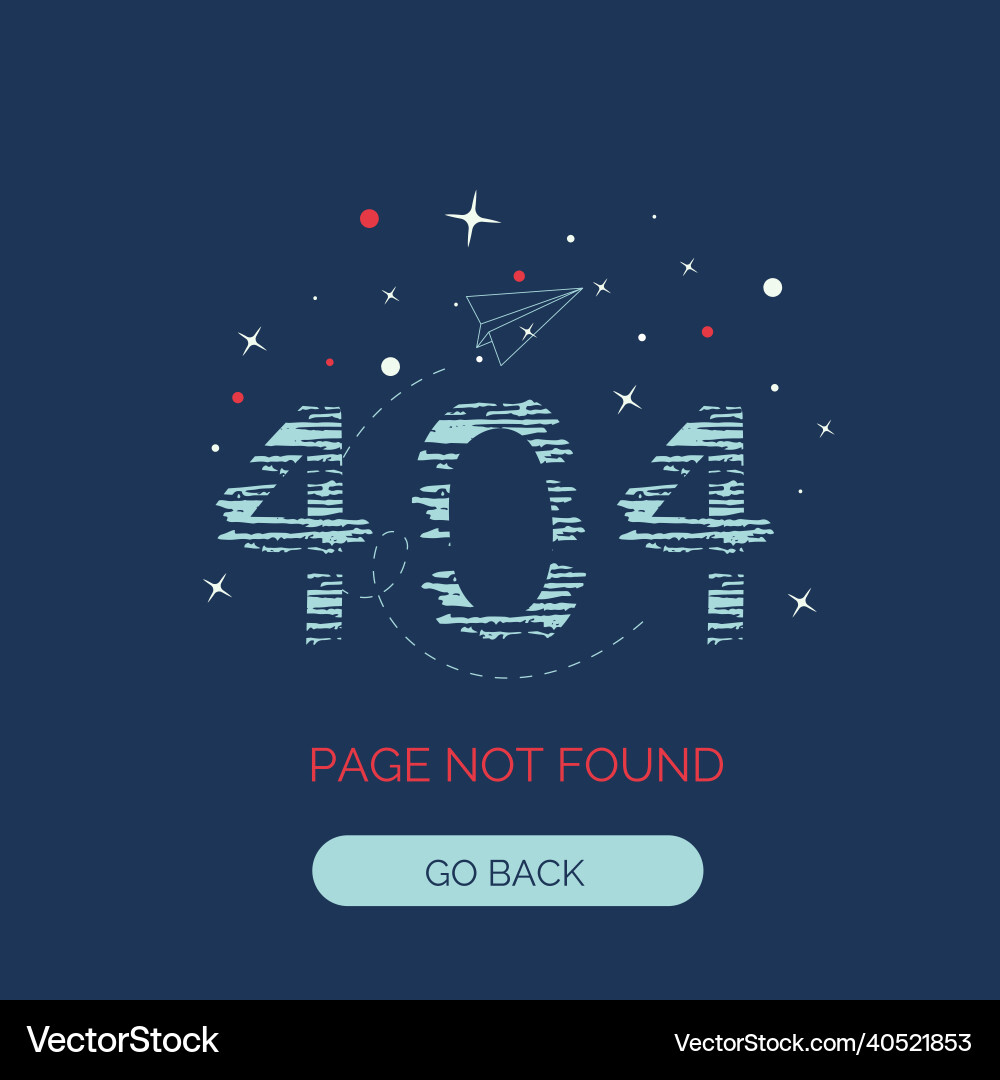 404 error page not found concept for website 404 error page not found concept for website Vector Image