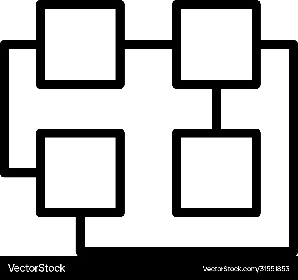 Algorithm line icon Algorithm line icon Vector Image