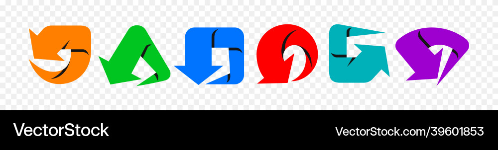 Arrow and direction pointer signs set Arrow and direction pointer signs set vector image