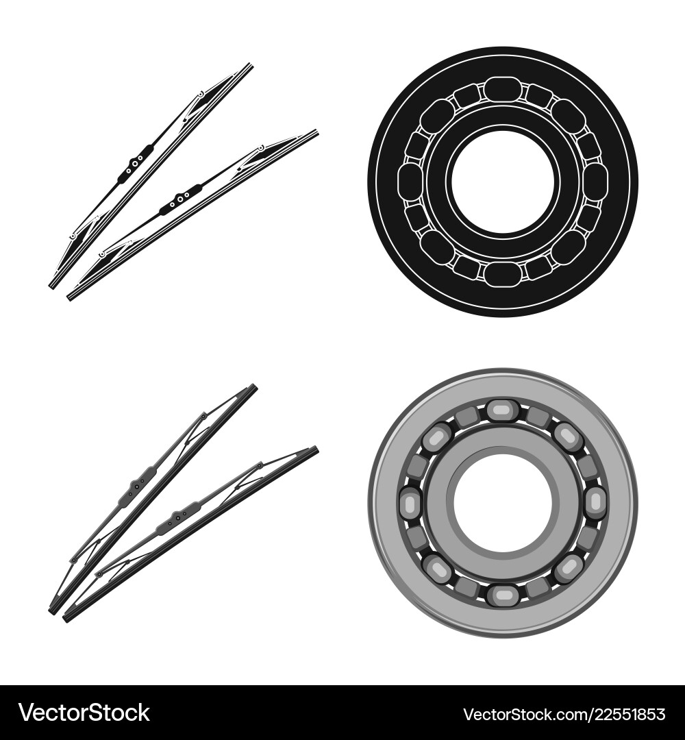Auto and part symbol Vector Image