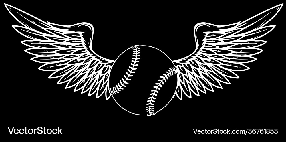 Baseball Ball Silhouette Vector Image