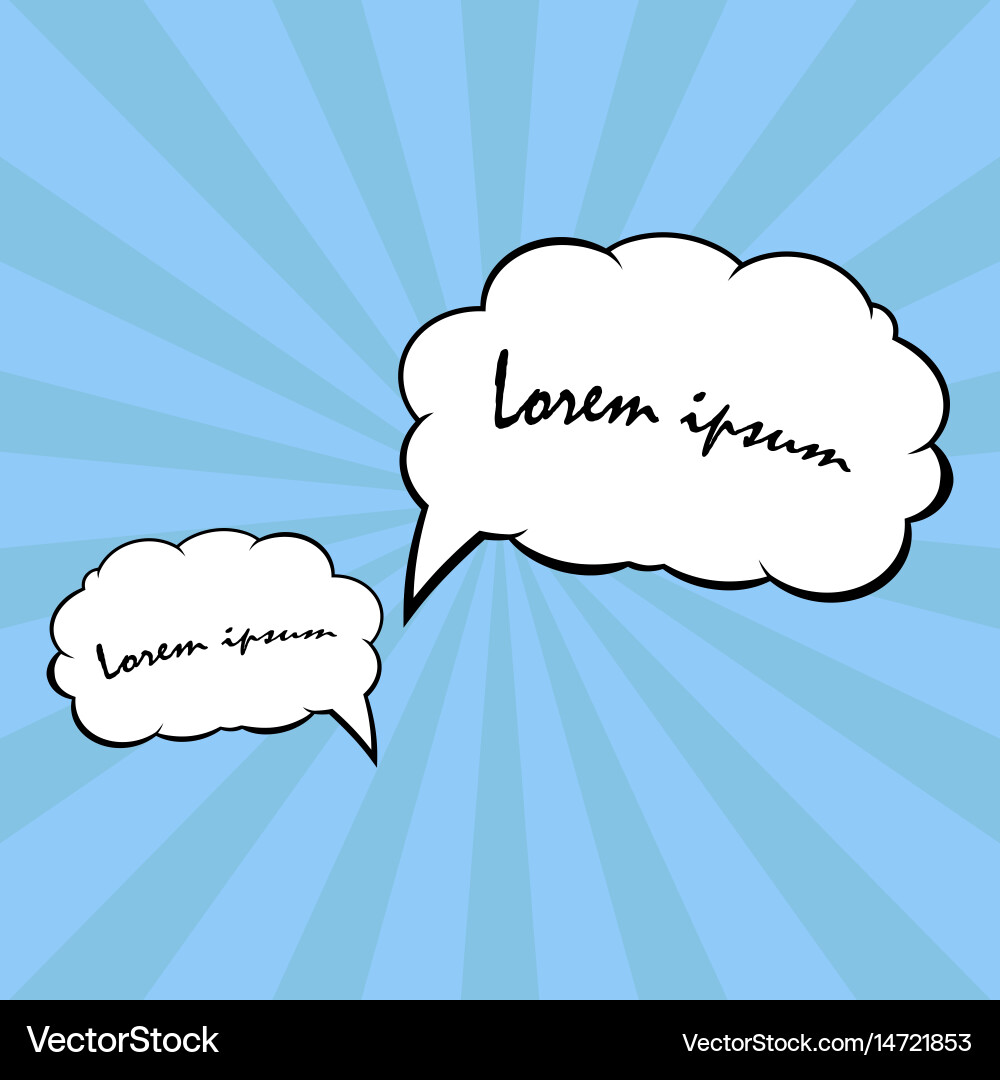Cloud bubble icon for message comic speech vector image