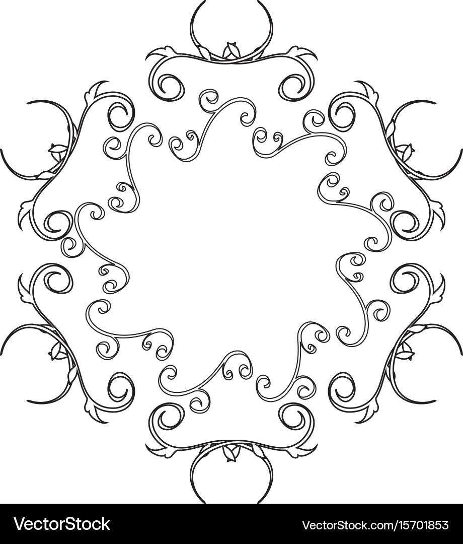 Elegant victorian with hexagonal shape frame vector image