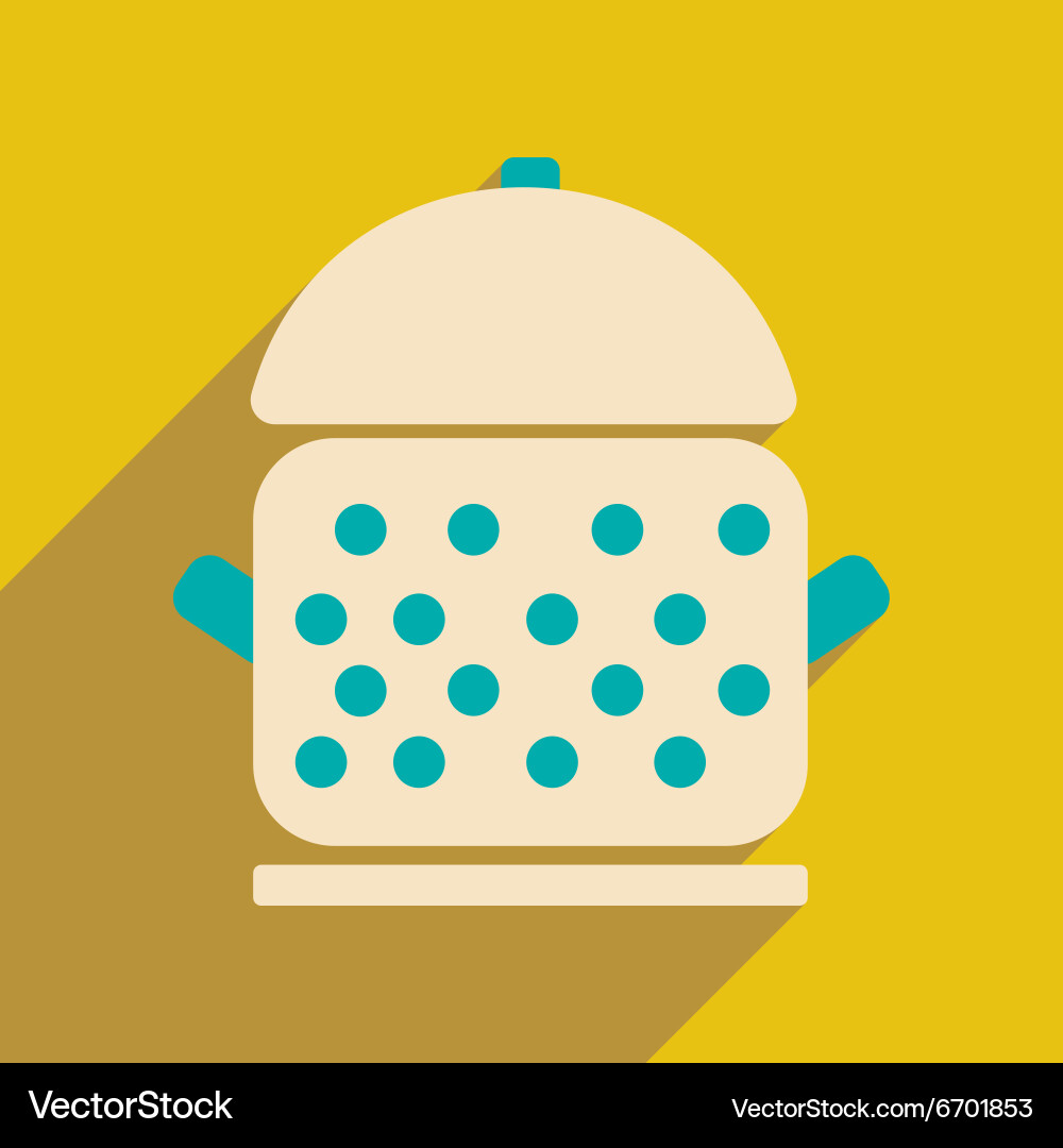 Flat with shadow icon and mobile application vector image