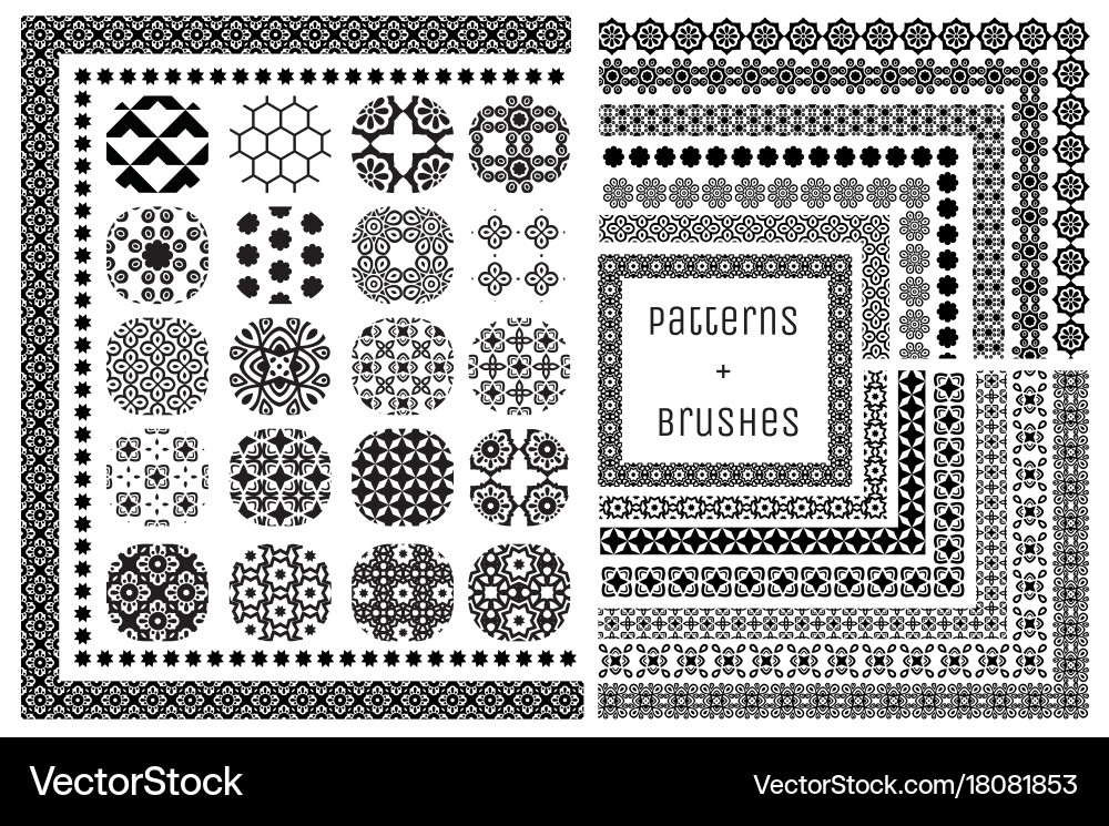 Geometric Pattern Collection vector image