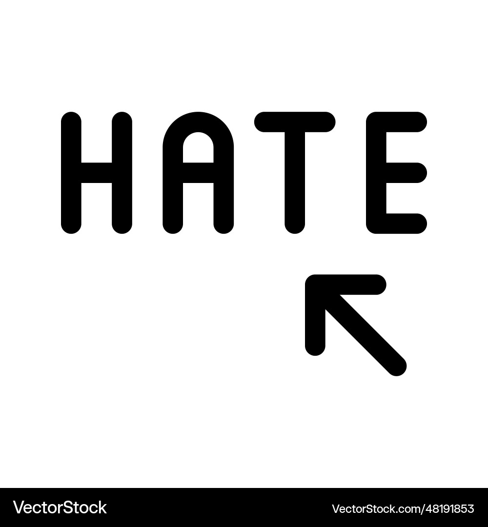 Hate harsh language in text or voice Vector Image