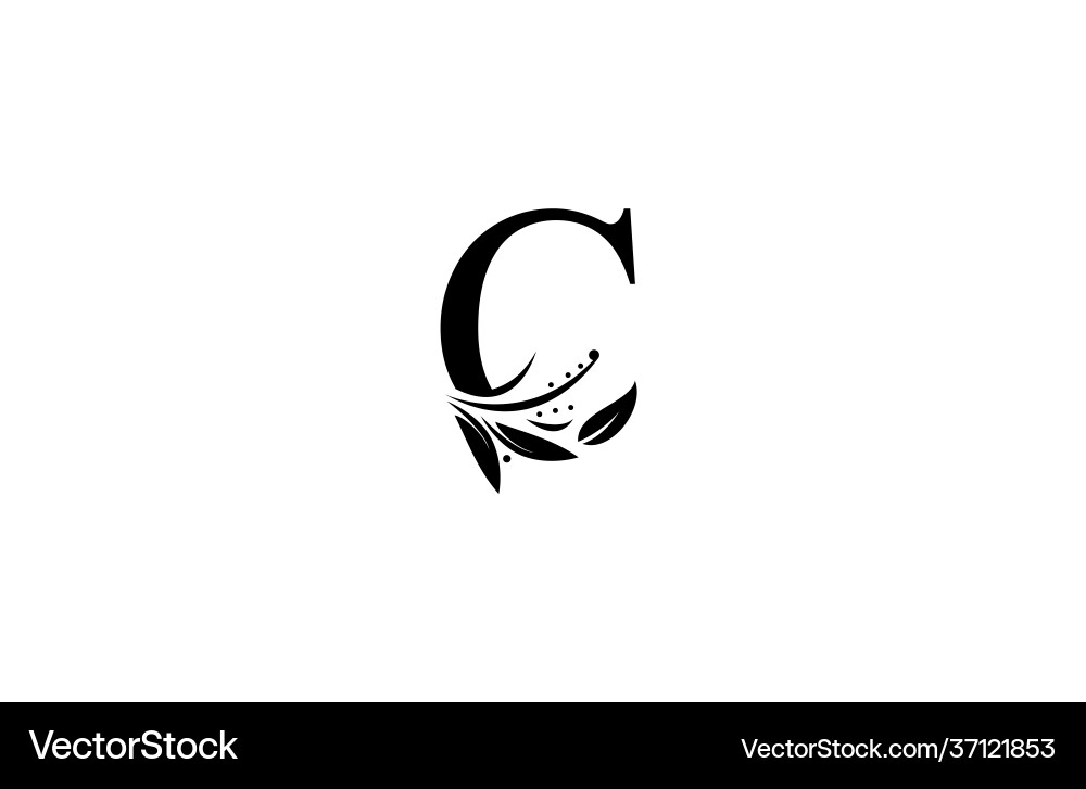Monogram blüht Buchstaben c Logo manuell elegant Monogram blüht Buchstaben c Logo manuell elegant vektorbild