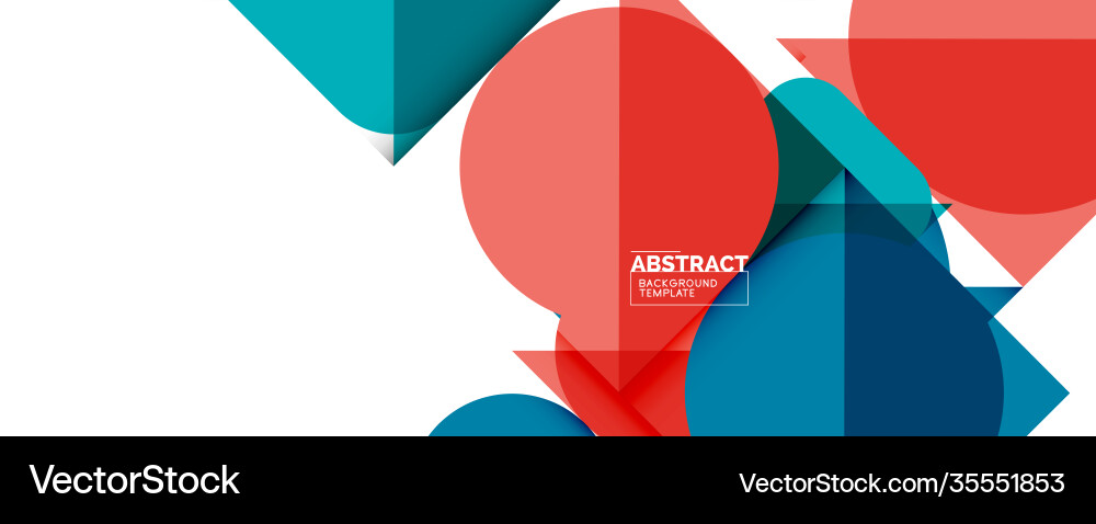 Simple circles and triangles abstract background Vector Image