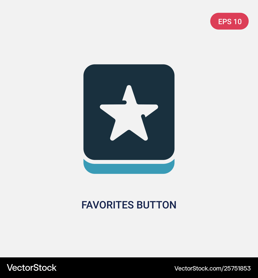 Two color favorites button icon from user Two color favorites button icon from user vector image