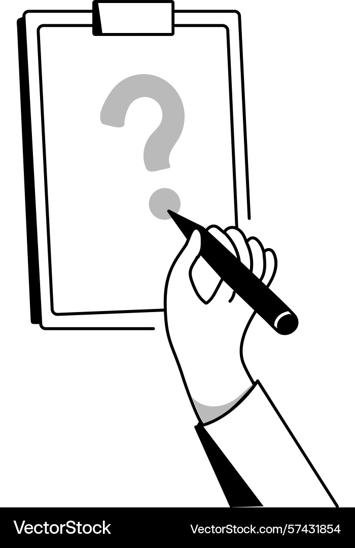 A sketchy style representing query Vector Image
