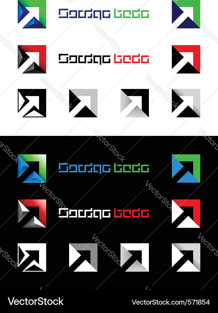 Arrows design elements vector image