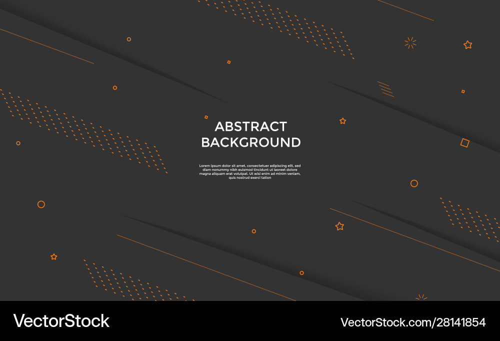 Black background with dynamic shapes composition Black background with dynamic shapes composition vector image