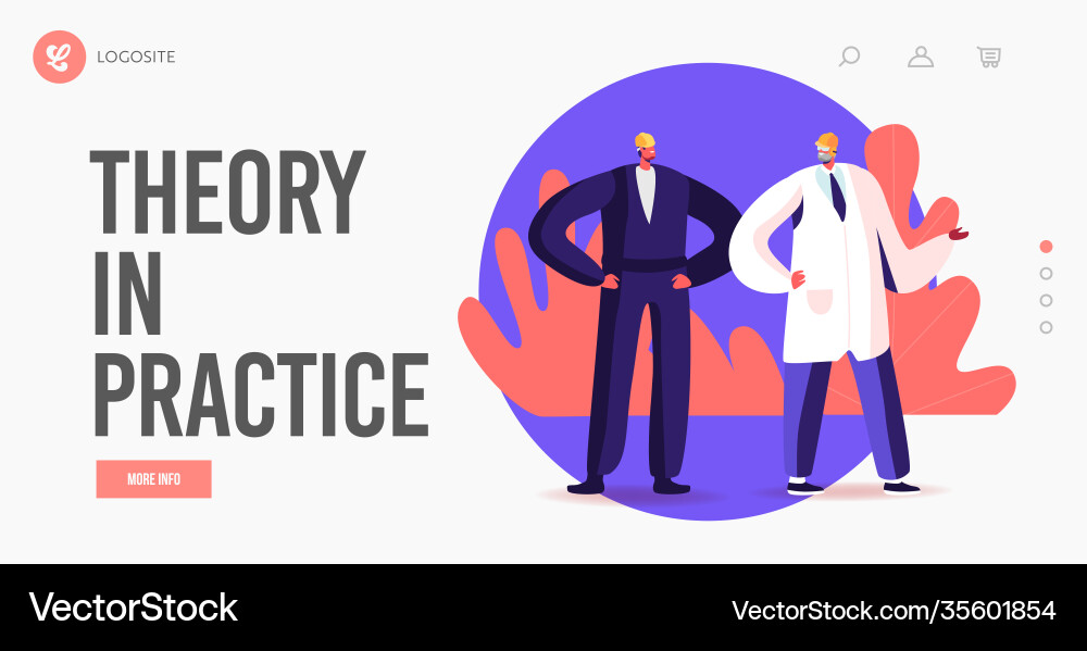 Characters work on factory landing page template vector image