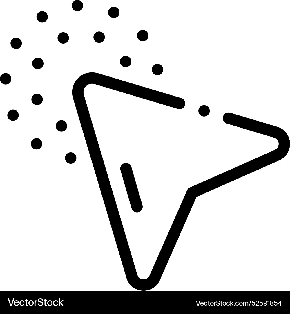 Click icon thin linear style design isolated Click icon thin linear style design isolated vector image
