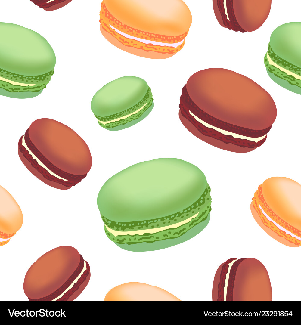 Colorful Macaroon Pattern vector image