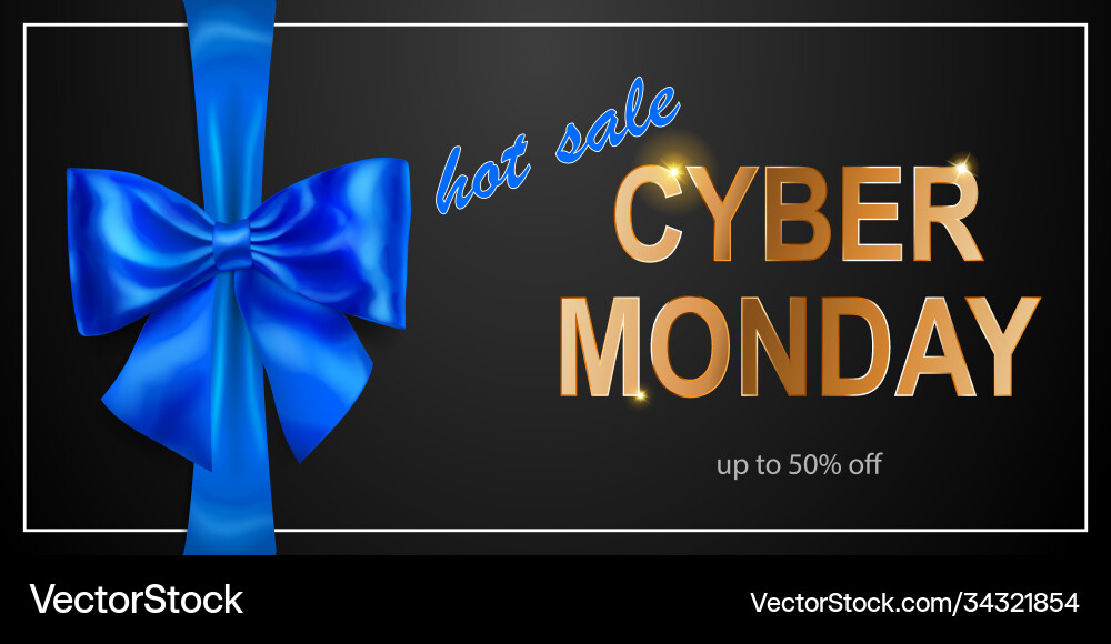 Cyber monday sale banner vector image