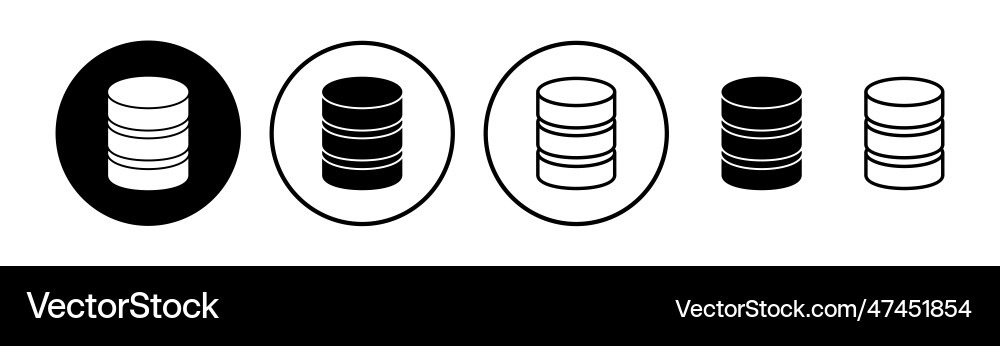 Database icon server storage Database icon server storage vector image