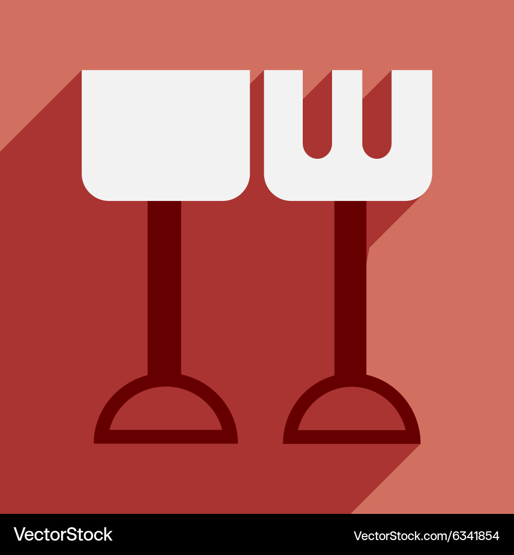 Flat with shadow icon and mobile application Vector Image