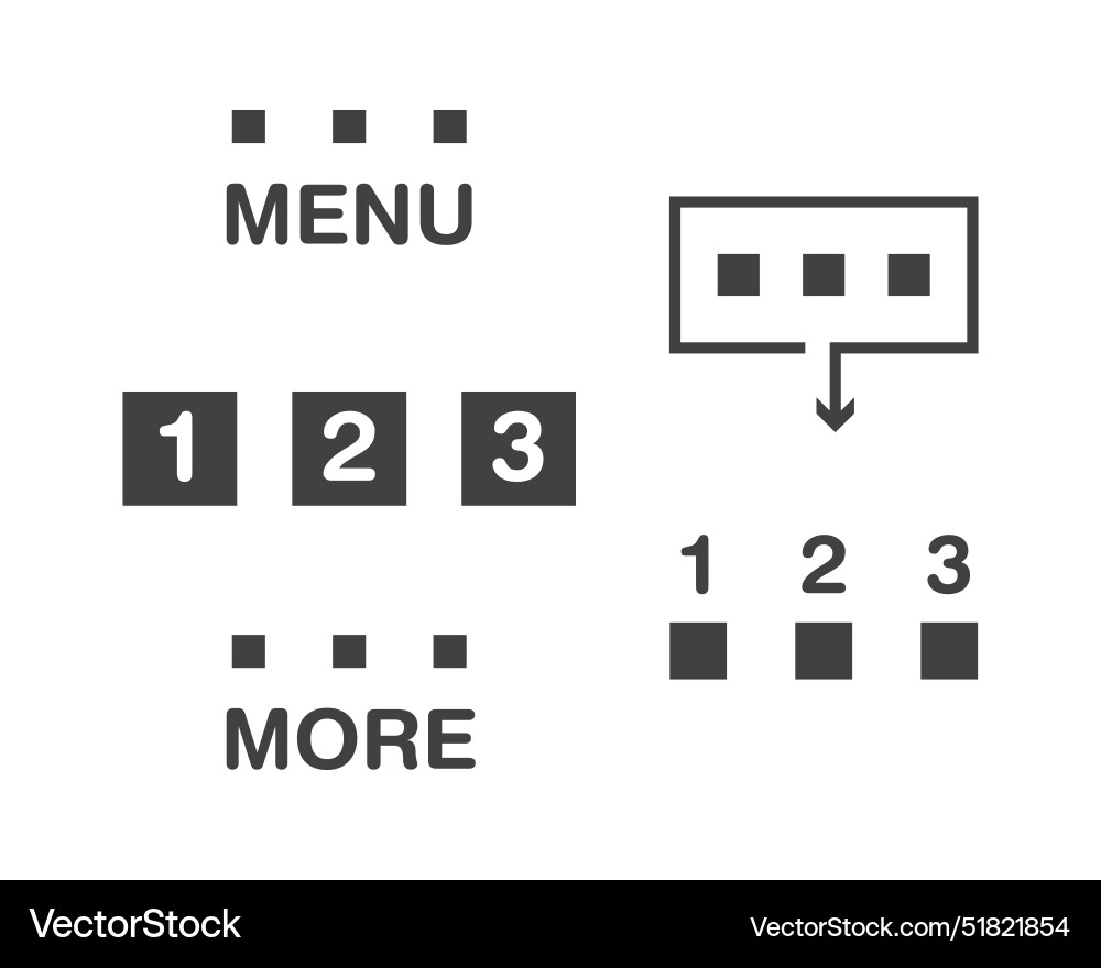 Hamburger menu icon buttons for website ui Hamburger menu icon buttons for website ui vector image