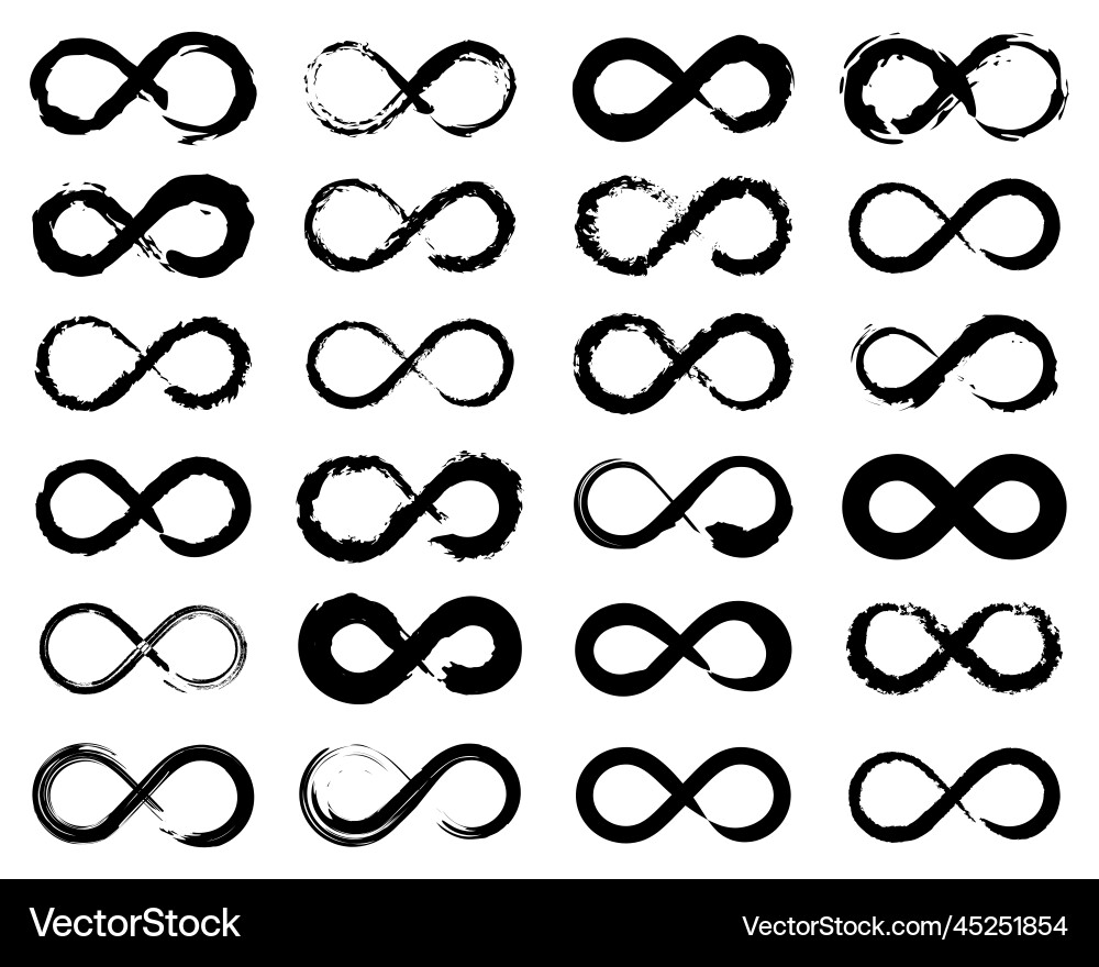 Infinity Symbol Icons - Endless Loop vector image