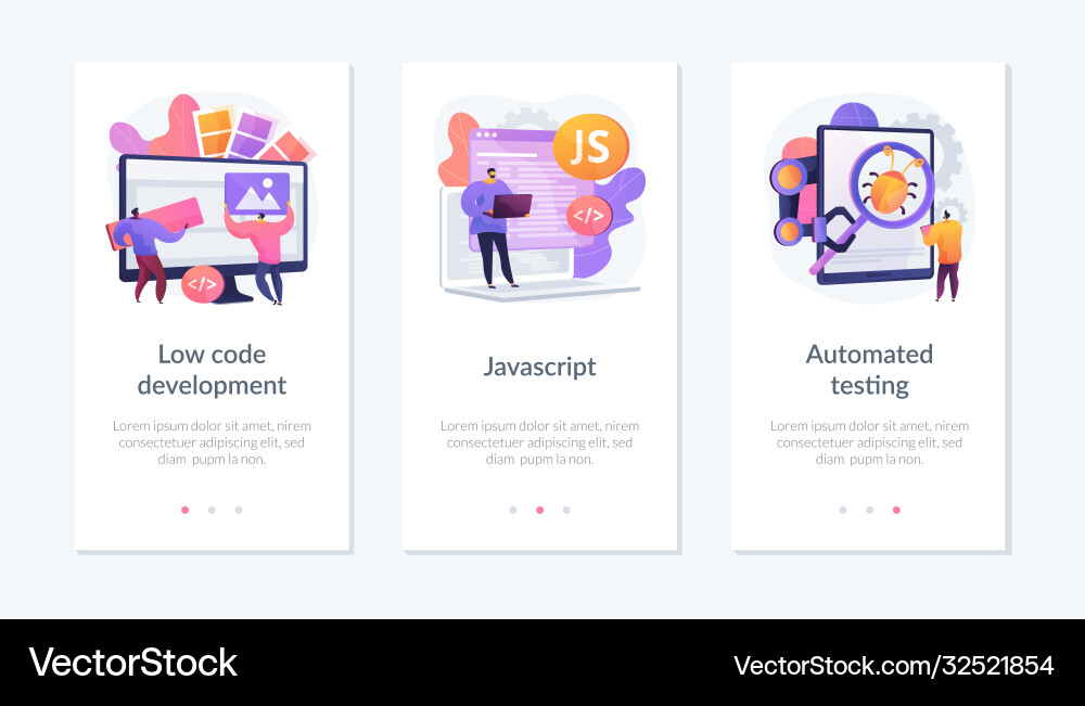 It product development process webpage template It product development process webpage template vector image