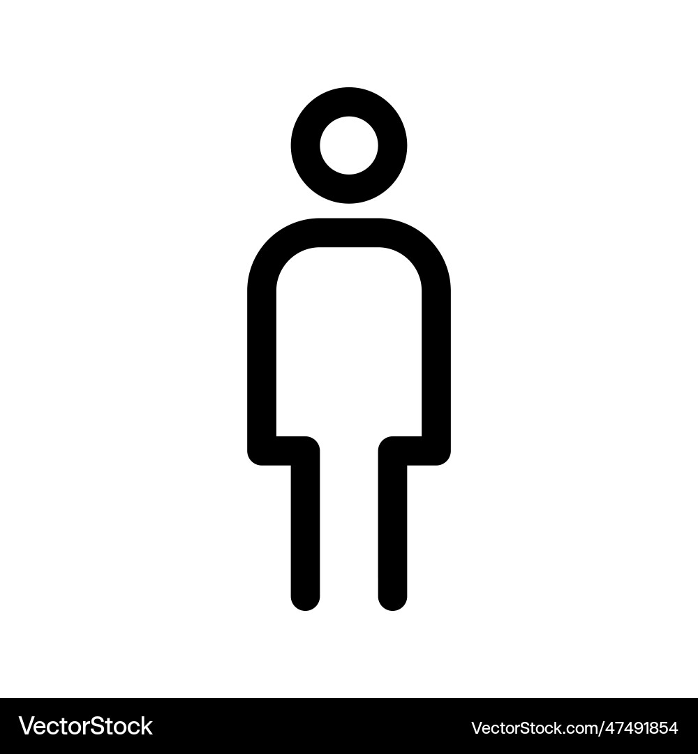 Man line icon graphics Man line icon graphics Vector Image