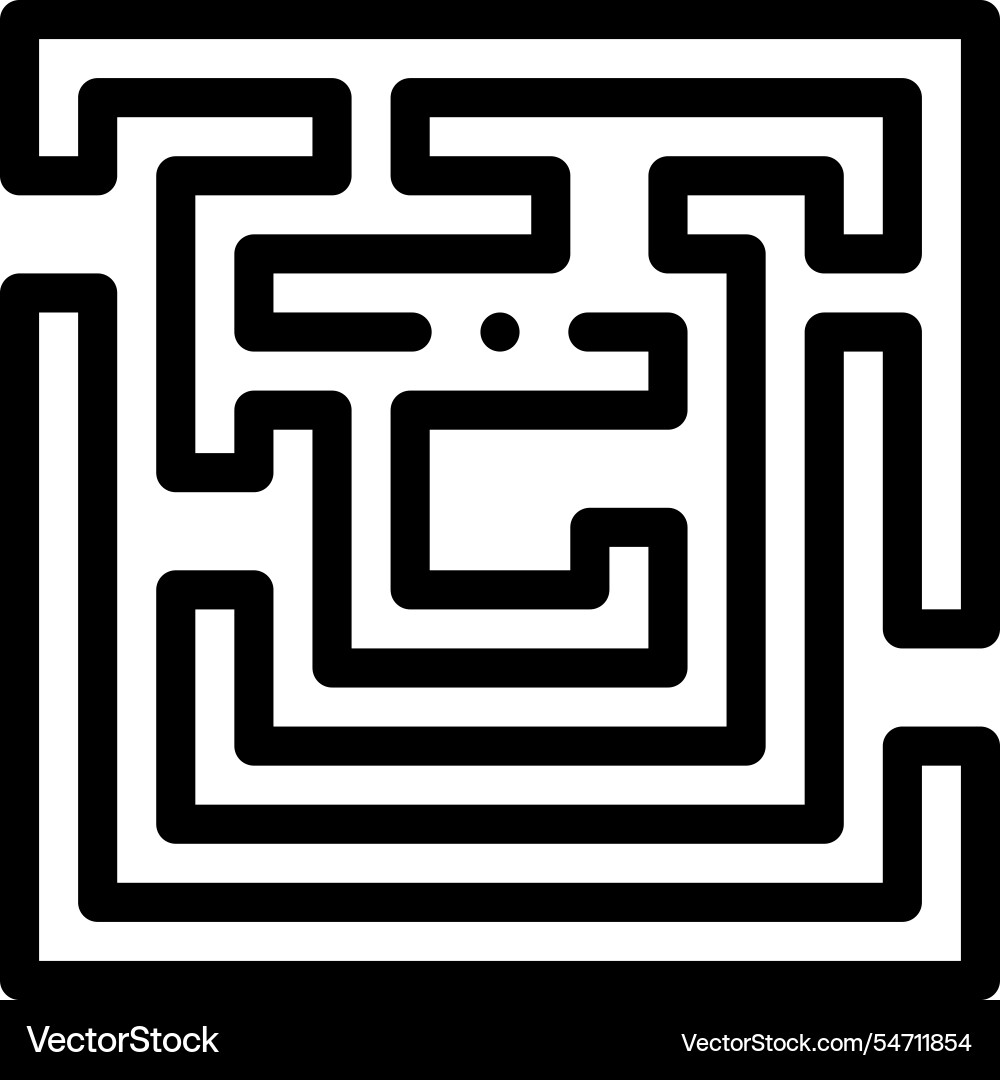 Maze icon thin linear style design isolated Maze icon thin linear style design isolated vector image