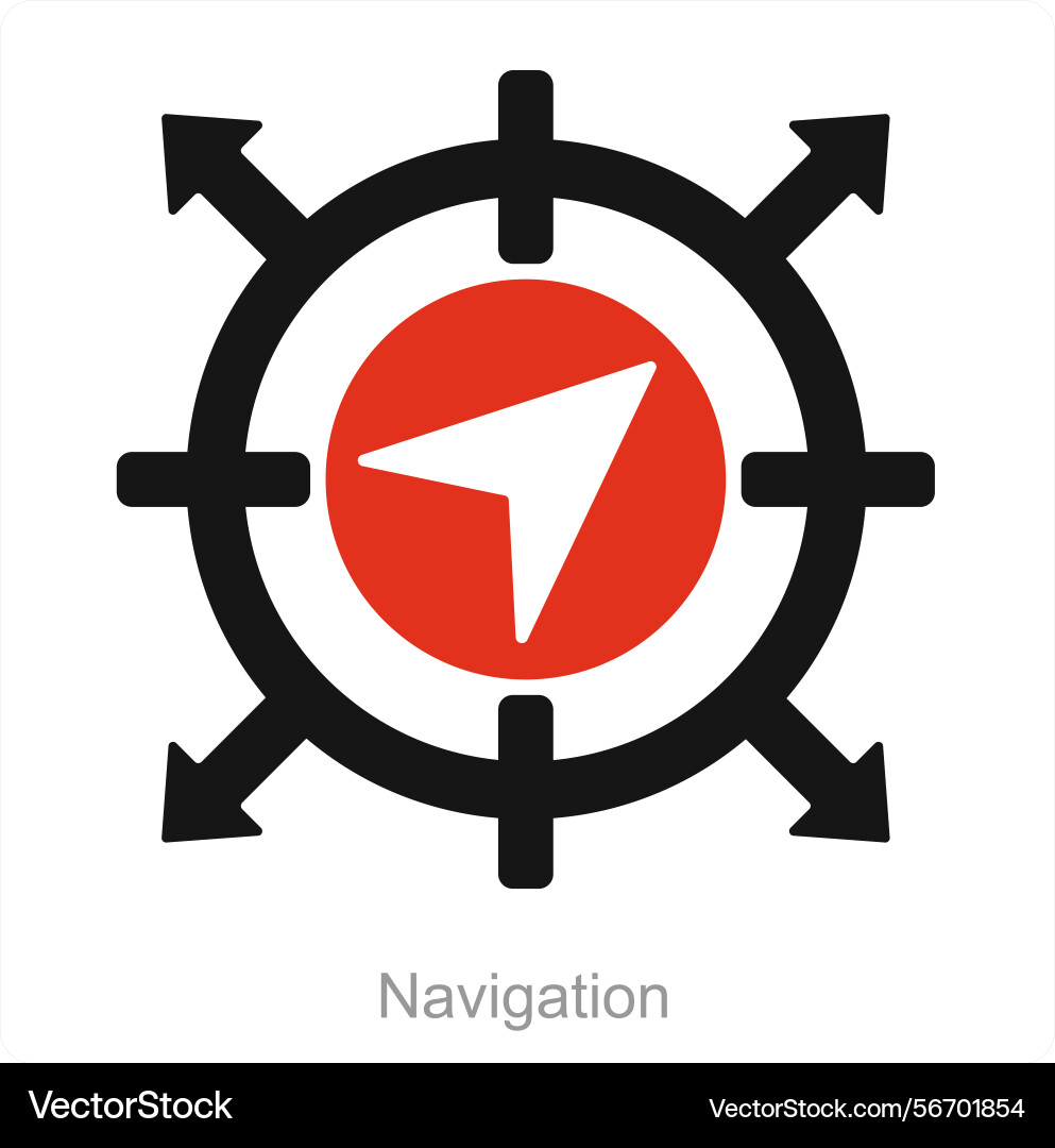 Navigation and way icon concept Vector Image