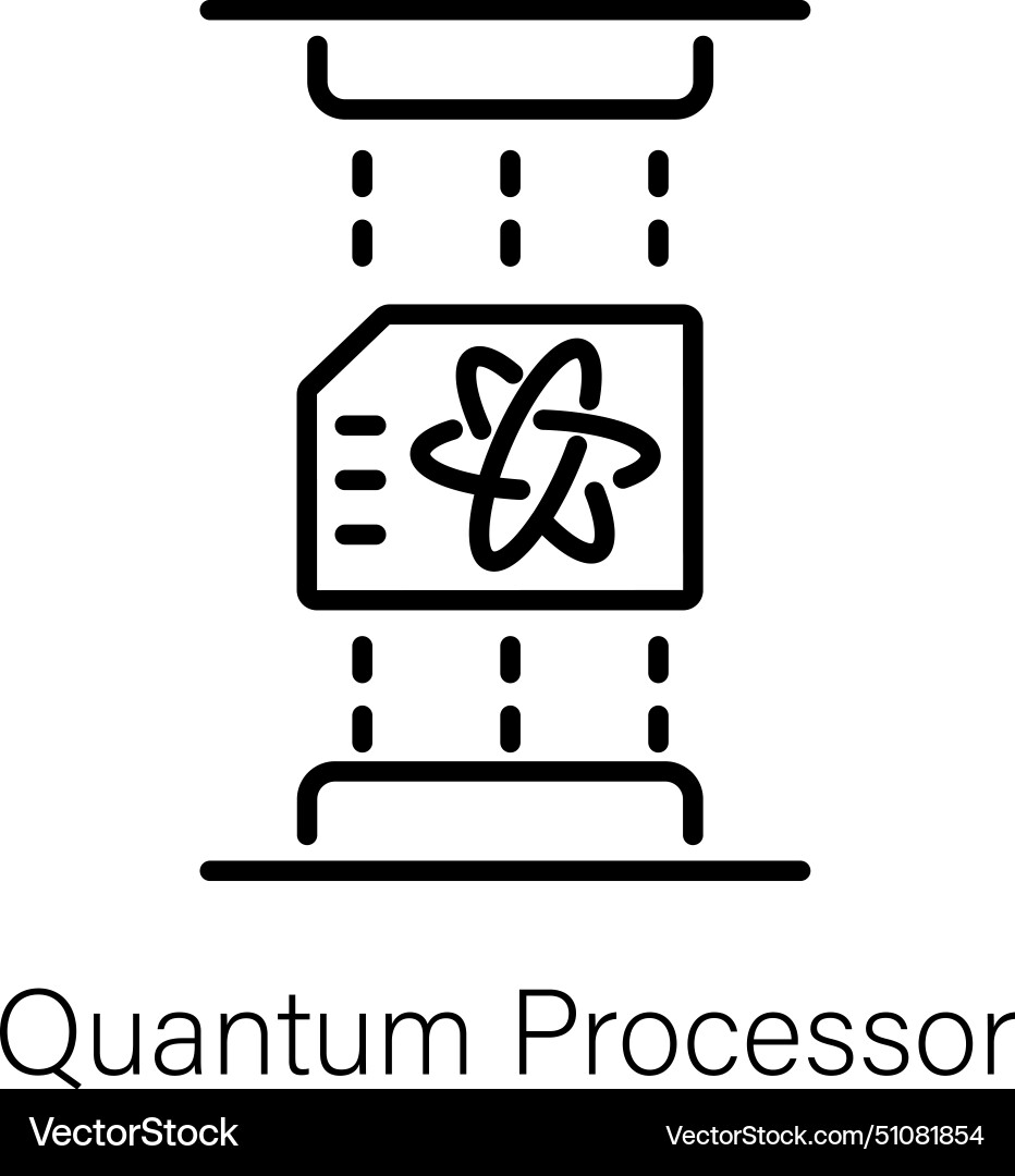 Quantum processor Vector Image