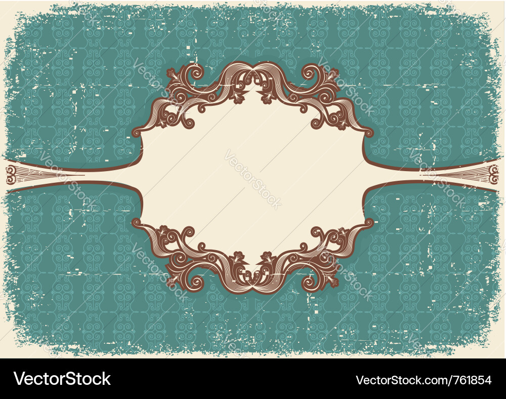 Vintage Frame with Text Vignettes vector image