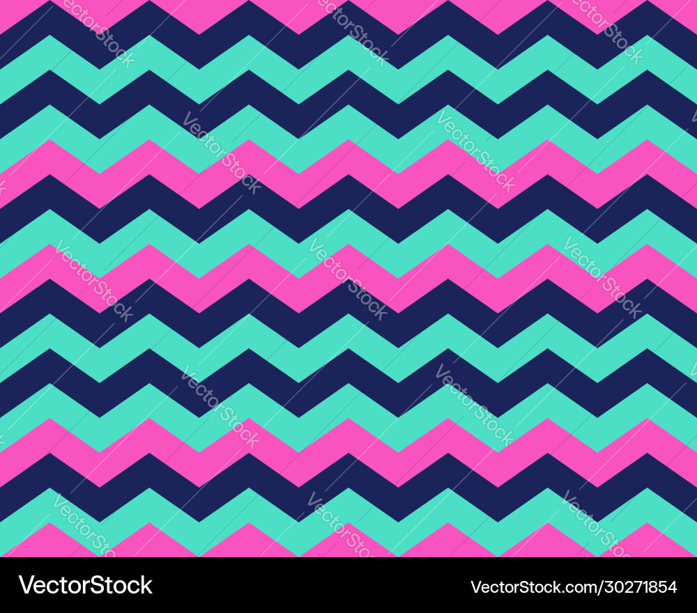 Zigzag pattern seamless zig zag background color vector image