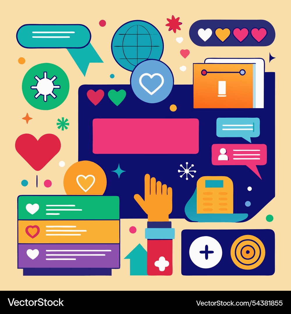 A visual-layout with multiple donation Vector Image