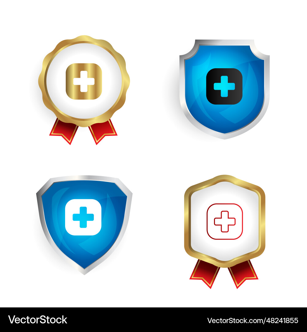 Abstract add plus badge and label collection Abstract add plus badge and label collection vector image
