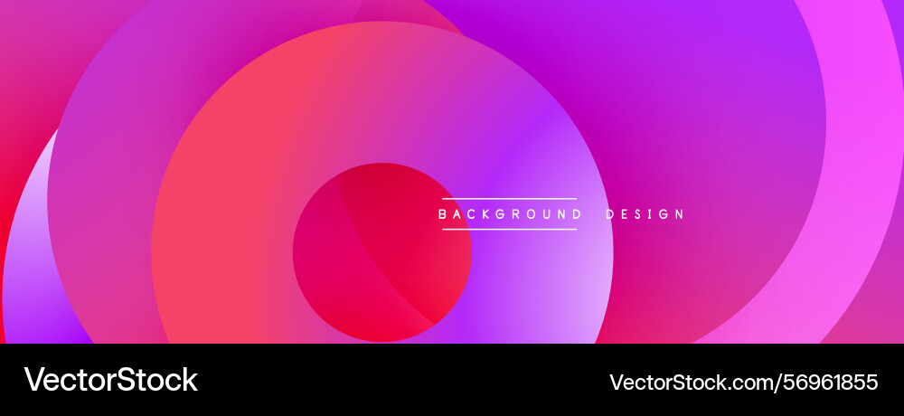 Abstract vibrant layers create flowing circular Vector Image