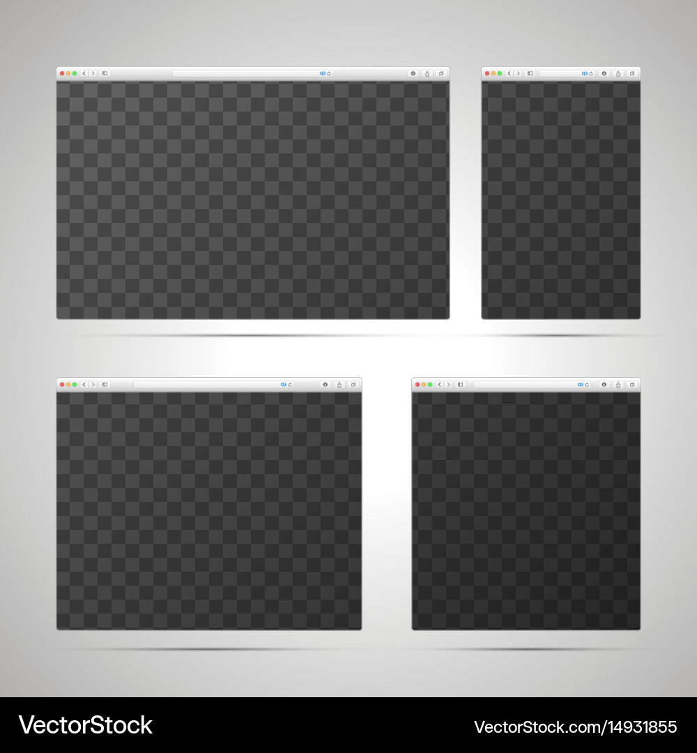 Adaptive web design concept with browsers vector image