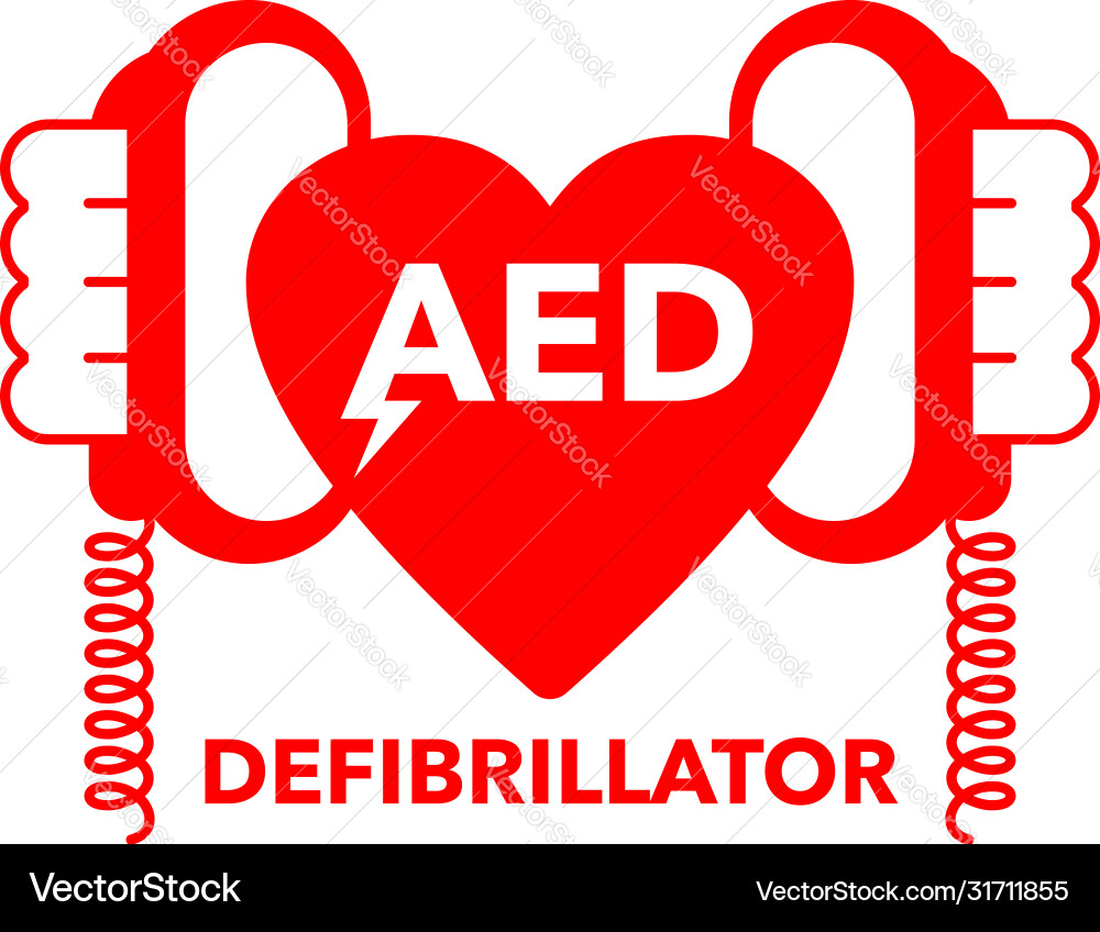 Aed icon - automated external defibrillator Vector Image
