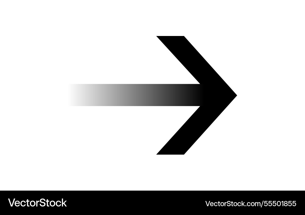 Black arrow design minimalist pointer icon vector image