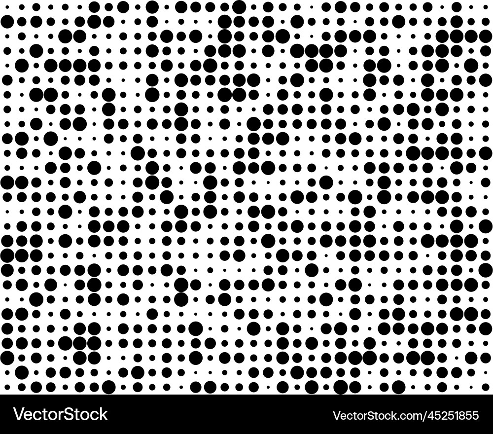 Black Circles Pattern - Random Size vector image