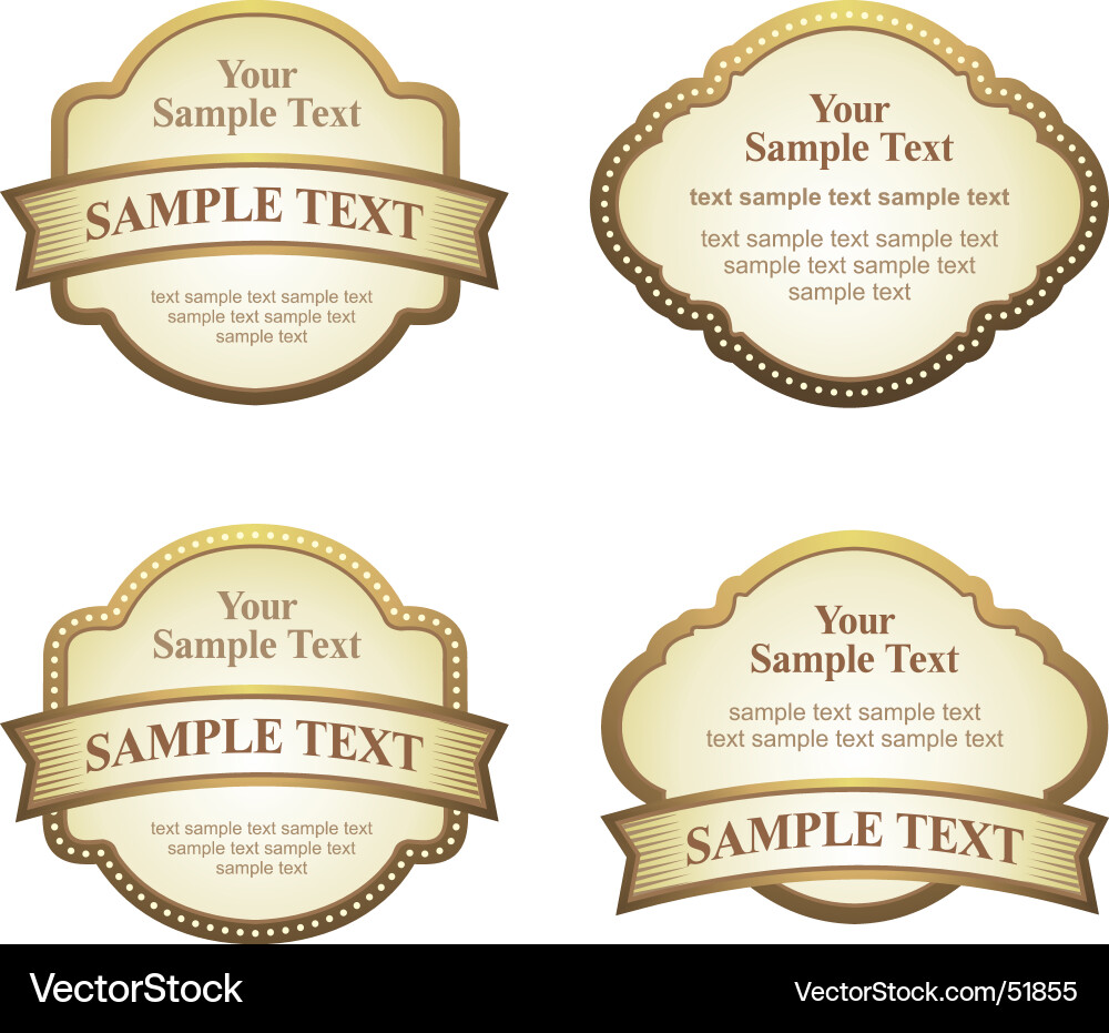 Elegant Label Collection Vector Image