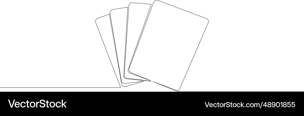 Four square frames continuous line drawing blank Vector Image