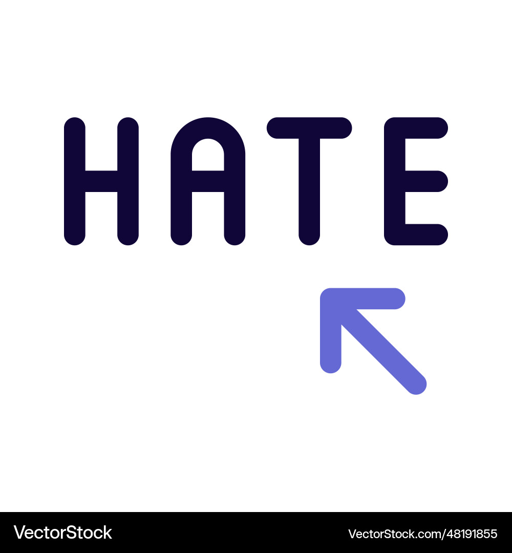 Hate harsh language in text or voice Vector Image