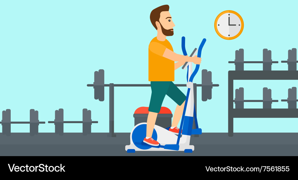 Man making exercises Vector Image
