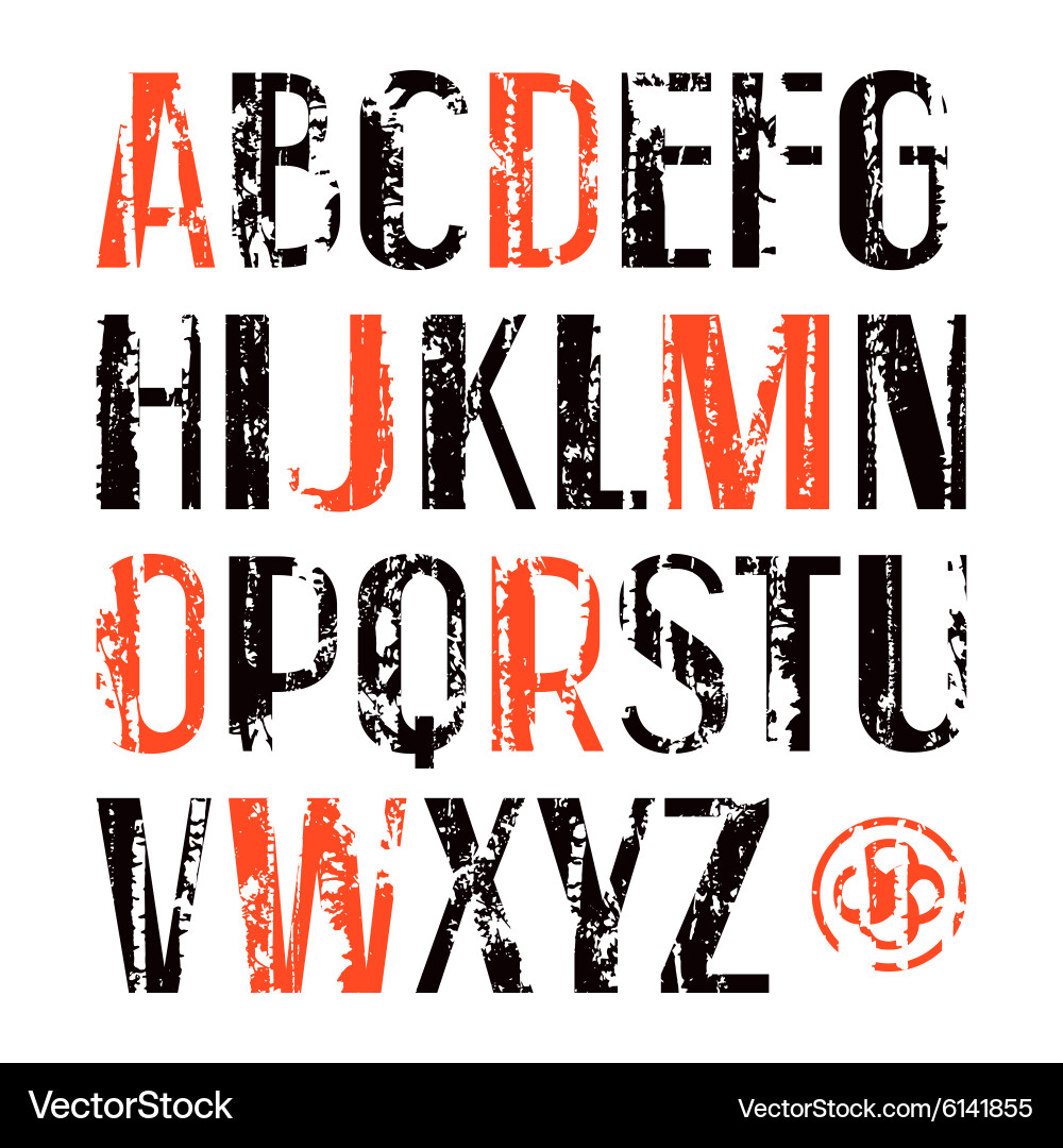 Retro Style Typography - Bold Sans Serif vector image