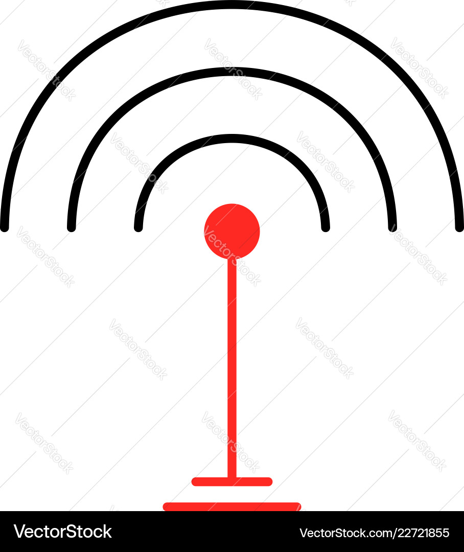Thin line wifi signal icon isolated on white Vector Image