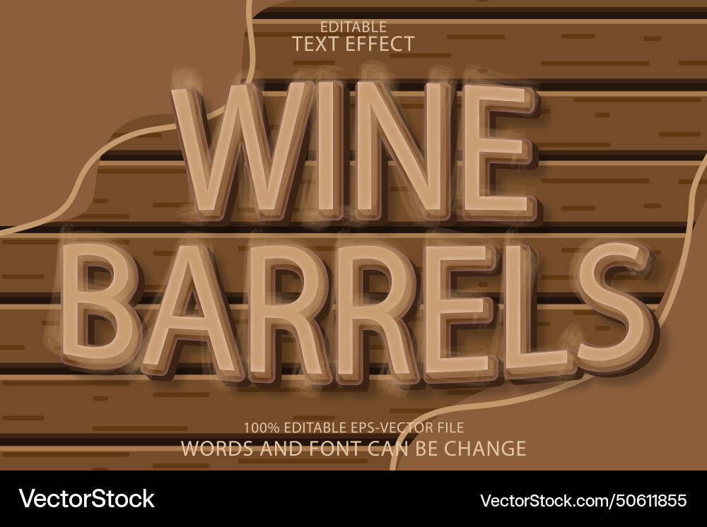 Wine editable text effect emboss modern style Wine editable text effect emboss modern style Vector Image