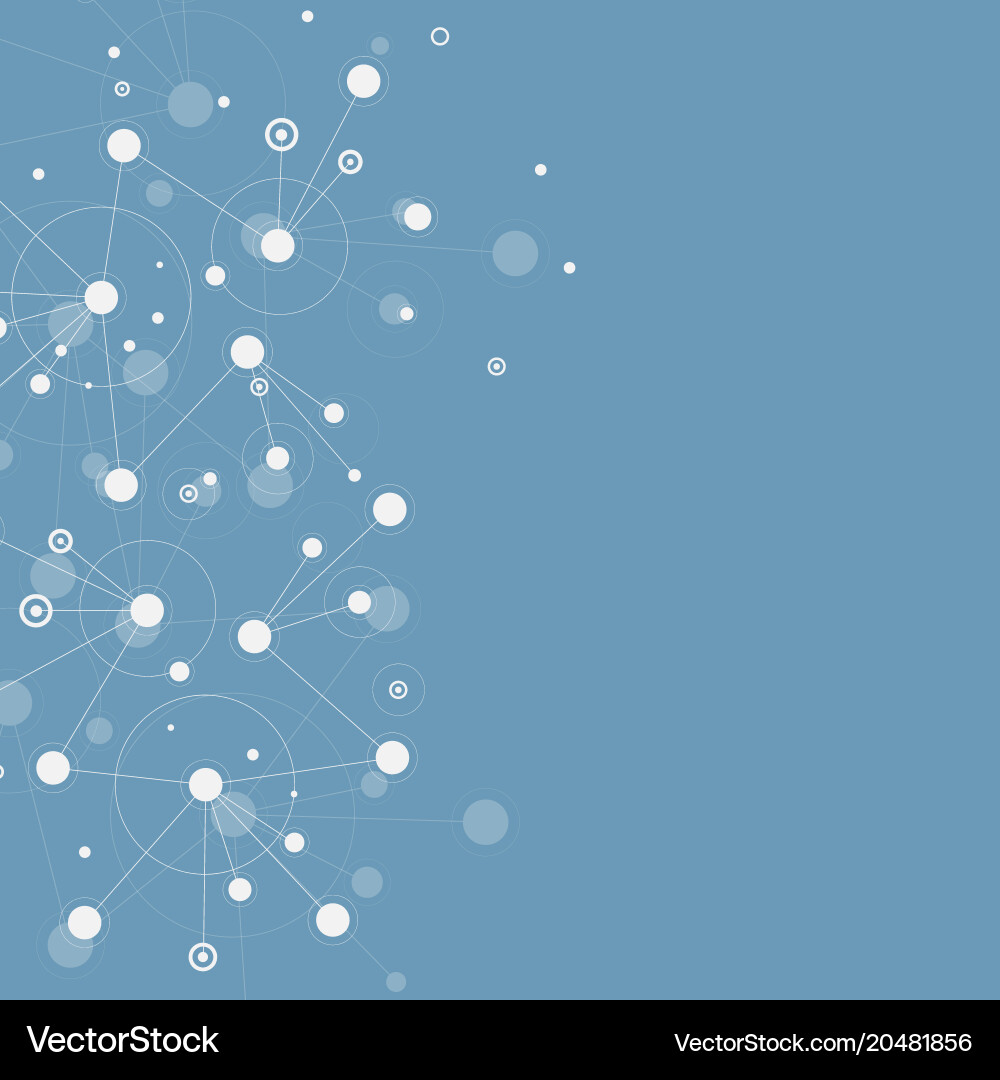 Abstract network connection structure vector image