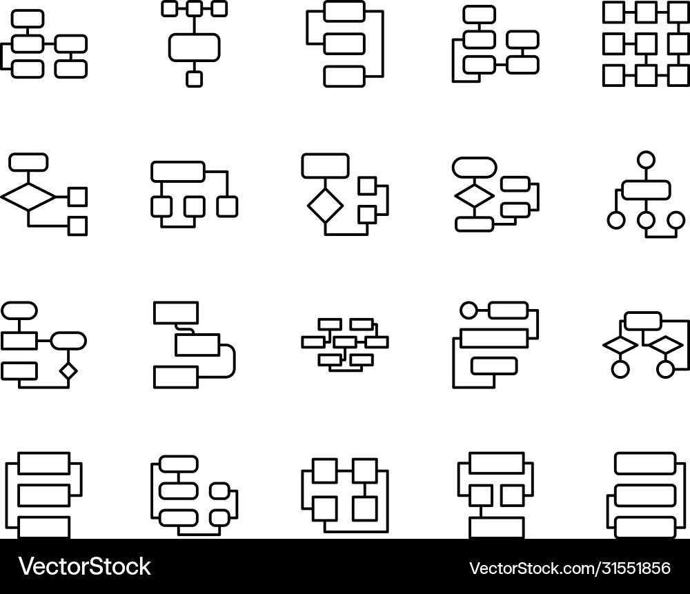 Algorithm Linie Symbol Algorithm Linie Symbol vektorbild