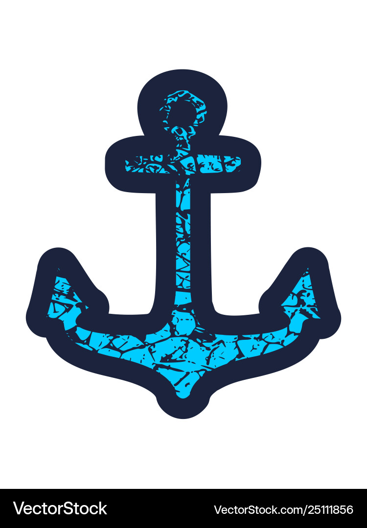 Anchor icon on abstract backdrop Vector Image